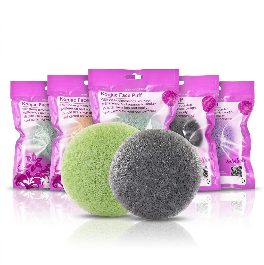 Konjac sponge natural facial exfoliator gentle cleanse 
ritual skincare tool melanin skin GLOWRIUS beauty